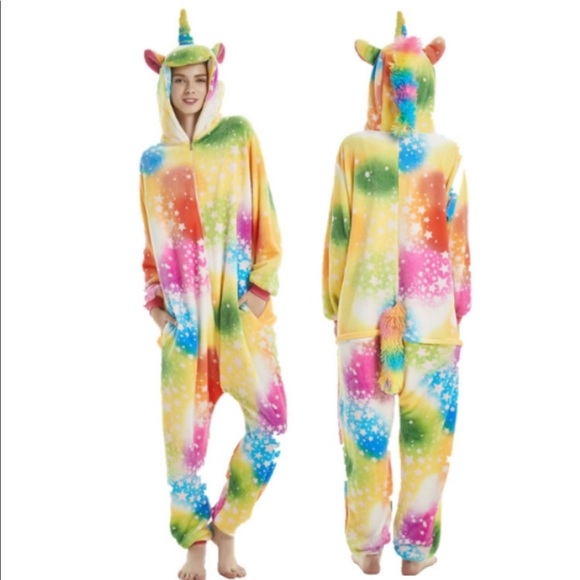 Other - Unicorn tie dye adult onesie size medium